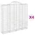Produktbild 2 för Gabioner bågformade 4 st 200x30x180/200 cm galvaniserat järn