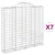 Produktbild 2 för Gabioner bågformade 7 st 200x30x180/200 cm galvaniserat järn