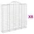 Produktbild 2 för Gabioner bågformade 8 st 200x30x180/200 cm galvaniserat järn