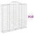 Produktbild 2 för Gabioner bågformade 10 st 200x30x180/200 cm galvaniserat järn