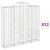 Produktbild 2 för Gabioner bågformade 12 st 200x30x180/200 cm galvaniserat järn