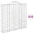 Produktbild 2 för Gabioner bågformade 20 st 200x30x180/200 cm galvaniserat järn