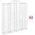 Produktbild 2 för Gabioner bågformade 2 st 200x30x200/220 cm galvaniserat järn