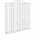 Produktbild 3 för Gabioner bågformade 3 st 200x30x200/220 cm galvaniserat järn