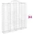 Produktbild 2 för Gabioner bågformade 4 st 200x30x200/220 cm galvaniserat järn