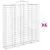 Produktbild 2 för Gabioner bågformade 6 st 200x30x200/220 cm galvaniserat järn