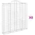 Produktbild 2 för Gabioner bågformade 8 st 200x30x200/220 cm galvaniserat järn