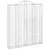 Produktbild 3 för Gabioner bågformade 4 st 200x30x220/240 cm galvaniserat järn