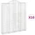Produktbild 2 för Gabioner bågformade 10 st 200x30x220/240 cm galvaniserat järn