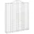 Produktbild 3 för Gabioner bågformade 11 st 200x30x220/240 cm galvaniserat järn