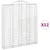 Produktbild 2 för Gabioner bågformade 12 st 200x30x220/240 cm galvaniserat järn