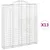 Produktbild 2 för Gabioner bågformade 13 st 200x30x220/240 cm galvaniserat järn