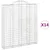 Produktbild 2 för Gabioner bågformade 14 st 200x30x220/240 cm galvaniserat järn