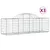 Produktbild 2 för Gabioner bågformade 3 st 200x50x60/80 cm galvaniserat järn