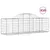 Produktbild 2 för Gabioner bågformade 10 st 200x50x60/80 cm galvaniserat järn