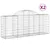 Produktbild 2 för Gabioner bågformade 2 st 200x50x80/100 cm galvaniserat järn