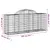 Produktbild 6 för Gabioner bågformade 2 st 200x50x80/100 cm galvaniserat järn
