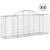 Produktbild 2 för Gabioner bågformade 4 st 200x50x80/100 cm galvaniserat järn