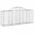 Produktbild 3 för Gabioner bågformade 7 st 200x50x80/100 cm galvaniserat järn