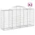 Produktbild 2 för Gabioner bågformade 2 st 200x50x100/120 cm galvaniserat järn