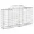Produktbild 3 för Gabioner bågformade 3 st 200x50x100/120 cm galvaniserat järn