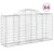 Produktbild 2 för Gabioner bågformade 4 st 200x50x100/120 cm galvaniserat järn