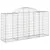 Produktbild 3 för Gabioner bågformade 4 st 200x50x100/120 cm galvaniserat järn
