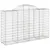 Produktbild 3 för Gabioner bågformade 2 st 200x50x120/140 cm galvaniserat järn
