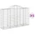 Produktbild 2 för Gabioner bågformade 5 st 200x50x120/140 cm galvaniserat järn