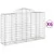 Produktbild 2 för Gabioner bågformade 6 st 200x50x120/140 cm galvaniserat järn