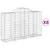 Produktbild 2 för Gabioner bågformade 8 st 200x50x120/140 cm galvaniserat järn