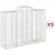 Produktbild 2 för Gabioner bågformade 5 st 200x50x140/160 cm galvaniserat järn