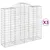 Produktbild 2 för Gabioner bågformade 3 st 200x50x160/180 cm galvaniserat järn