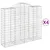 Produktbild 2 för Gabioner bågformade 4 st 200x50x160/180 cm galvaniserat järn