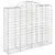 Produktbild 3 för Gabioner bågformade 4 st 200x50x160/180 cm galvaniserat järn