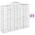 Produktbild 2 för Gabioner bågformade 5 st 200x50x160/180 cm galvaniserat järn