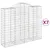 Produktbild 2 för Gabioner bågformade 7 st 200x50x160/180 cm galvaniserat järn