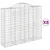 Produktbild 2 för Gabioner bågformade 8 st 200x50x160/180 cm galvaniserat järn