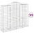 Produktbild 2 för Gabioner bågformade 9 st 200x50x160/180 cm galvaniserat järn