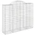 Produktbild 3 för Gabioner bågformade 14 st 200x50x160/180 cm galvaniserat järn