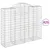 Produktbild 2 för Gabioner bågformade 25 st 200x50x160/180 cm galvaniserat järn
