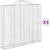 Produktbild 2 för Gabioner bågformade 5 st 200x50x180/200 cm galvaniserat järn
