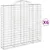 Produktbild 2 för Gabioner bågformade 6 st 200x50x180/200 cm galvaniserat järn