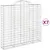 Produktbild 2 för Gabioner bågformade 7 st 200x50x180/200 cm galvaniserat järn