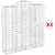 Produktbild 2 för Gabioner bågformade 3 st 200x50x200/220 cm galvaniserat järn