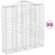 Produktbild 2 för Gabioner bågformade 6 st 200x50x200/220 cm galvaniserat järn