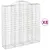 Produktbild 2 för Gabioner bågformade 8 st 200x50x200/220 cm galvaniserat järn