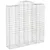 Produktbild 3 för Gabioner bågformade 10 st 200x50x200/220 cm galvaniserat järn