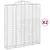 Produktbild 2 för Gabioner bågformade 2 st 200x50x220/240 cm galvaniserat järn
