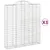 Produktbild 2 för Gabioner bågformade 3 st 200x50x220/240 cm galvaniserat järn